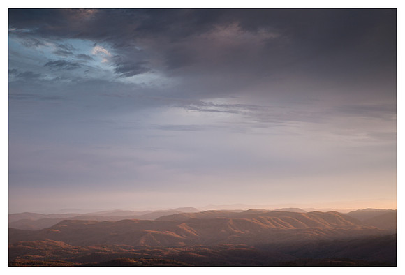 Ridges, Sunset, from the Blue Ridge Parkway, NC