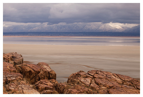 Great Salt Lake, Storm Clouds, Antelope Island State Park, UT