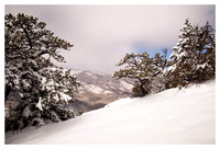 Fresh Snow, Retreating Clouds, on Looking Glass Rock, Pisgah National Forest, NC