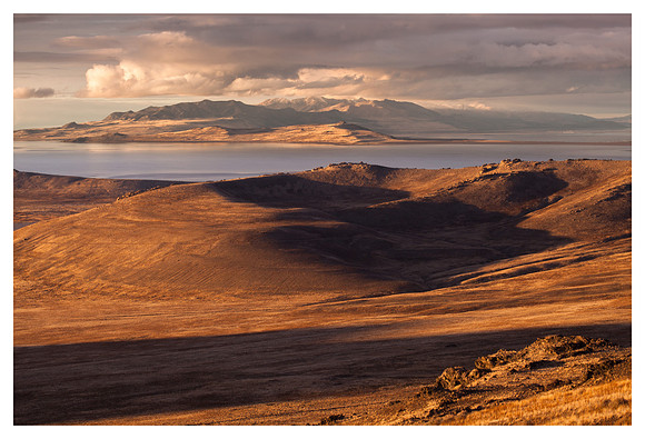 Promontory Mountains, Sunset, Antelope Island State Park, UT