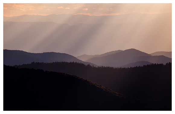 Light Beams, from Mount Craig, Mount Mitchell State Park, NC