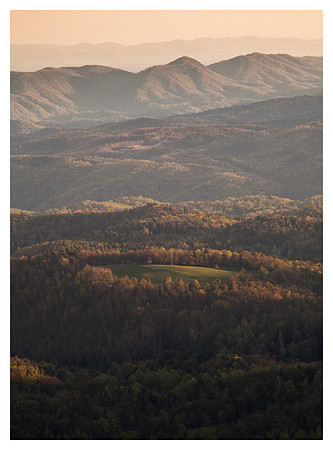 Meadow, Sunset, from the Blue Ridge Parkway, Watauga County, NC