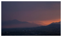 Dense Clouds, Sunset, over West Asheville, NC