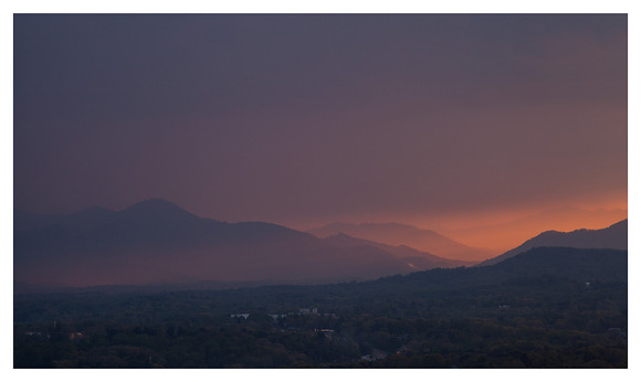 Dense Clouds, Sunset, over West Asheville, NC