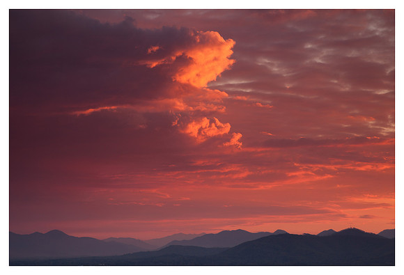 Clouds, Peaks, Sunset, Pisgah National Forest, NC