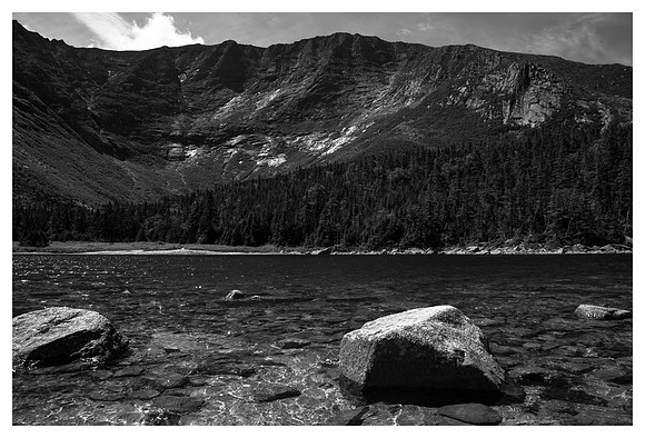 Boulder, Chimney Pond, Mount Katahdin, Baxter State Park, ME