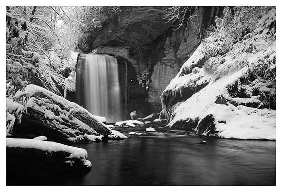 Looking Glass Falls, Winter, Pisgah National Forest, NC