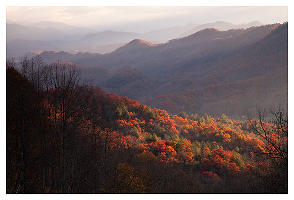 Stecoah Gap, Sunset, Fall, Nantahala National Forest, NC // Dedicated to Cdr. Harold L. Davison