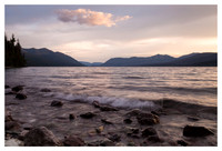 Waves, Sunset, Lake McDonald, Glacier National Park, MT