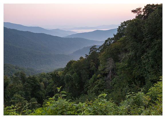 Fog over Lake Santeelah, From the Cherohala Skyway, Nantahala National Forest, NC