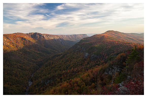 Linville Gorge from Wiseman's View, Sunset, Pisgah National Forest, NC