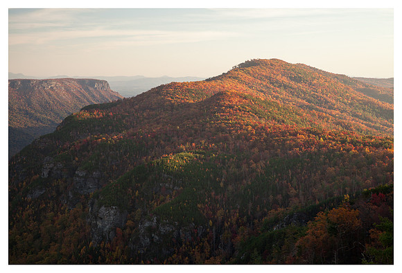 Fall Color, Sunset, West Side of the Linville Gorge, Pisgah National Forest, NC
