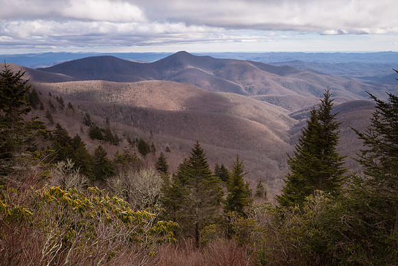 View of Pisgah, Winter, Blue Ridge Parkway, NC