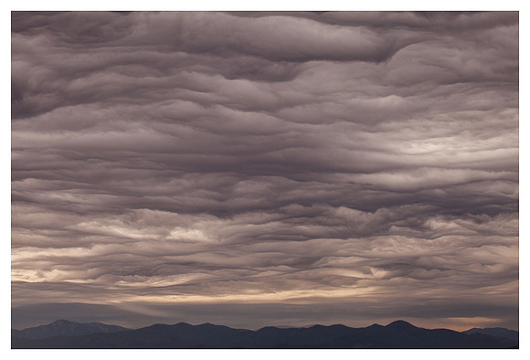 Clouds over Pisgah National Forest, Winter, Asheville, NC