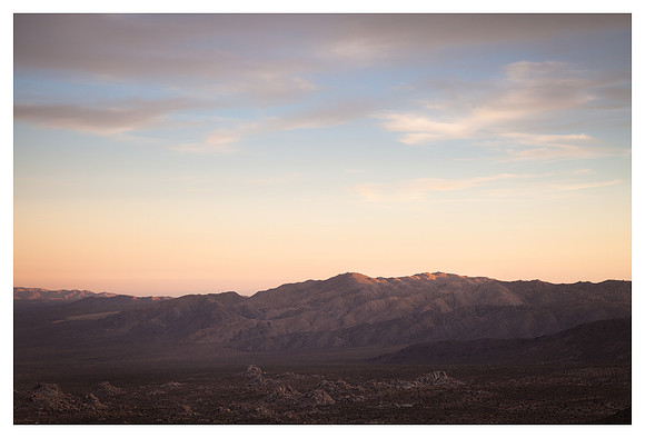 Evening Light, Ridges, Joshua Tree National Park, CA