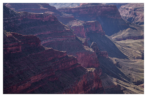 Red Cliffs, Shadows, Morning, Grand Canyon National Park, AZ