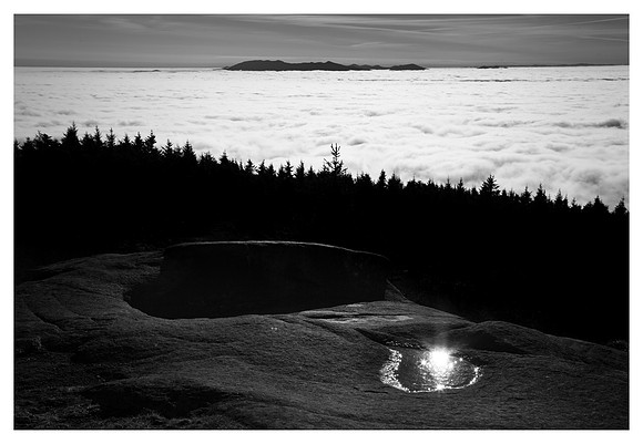 The Black Mountains, Cloud Layers, Puddle, From Grassy Ridge, Roan Mountain, Pisgah National Forest, NC