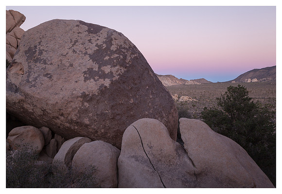 Sunset, Boulders, From Hidden Valley, Joshua Tree National Park, CA