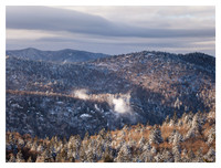 Snow Squall, Lenticular Clouds, Evening, From Little Sam Knob, Pisgah National Forest, NC