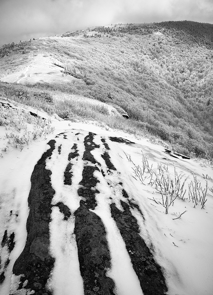 Boulder, Snow, Grassy Ridge Bald, Roan Mountain, Pisgah/Cherokee National Forest, NC/TN