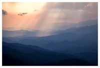 Light Rays, Nantahala and Great Smoky Mountain National Park, From Waterrock Knob, Blue Ridge Parkway, NC